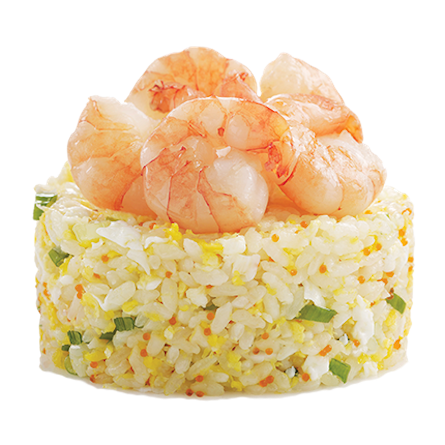 OUR WOK – Egg Fried Rice with Seasoned Prawns & Tobiko